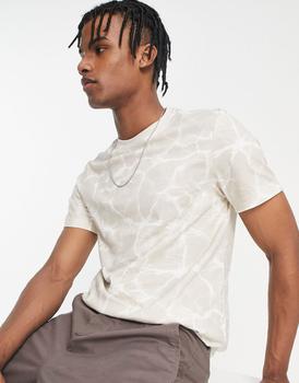 Calvin Klein | Calvin Klein all over print t-shirt in beige商品图片,6折×额外9.5折, 额外九五折