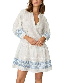 Shoshanna | Eyelet Border Umbrella Swim Cover-Up Dress,商家Bloomingdale's,价格¥658