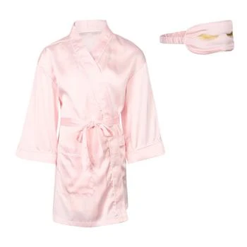 Angel's Face | Angels wings dressing gown with sleeping mask in pink,商家BAMBINIFASHION,价格¥583