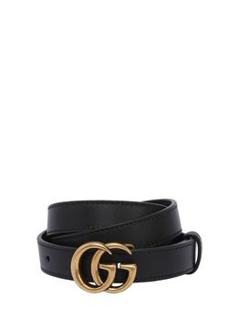 商品2cm Gg Marmont Leather Belt图片