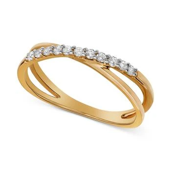 Macy's | Diamond Crisscross Ring (1/5 ct. t.w.),商家Macy's,价格¥4461