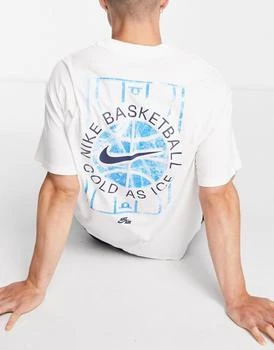 推荐Nike Basketball back court graphic t-shirt in white商品