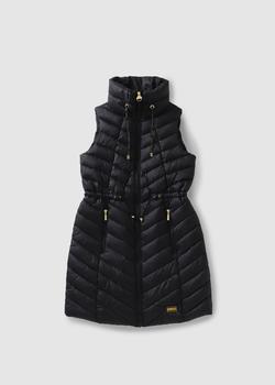 推荐Barbour International Womens Cayman Loneline Gilet With Funnel Neck And Drawcord Waist In Black商品