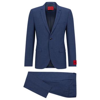 商品Extra-slim-fit suit in patterned performance-stretch fabric图片