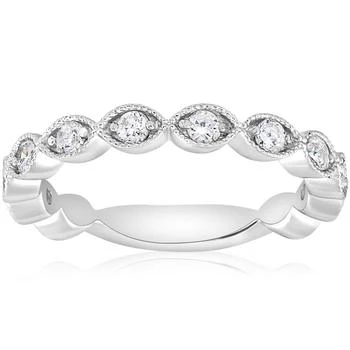 Pompeii3 | 3/8ct Vintage Diamond Stackable Wedding Ring Womens Stackable Band 14k Gold,商家Premium Outlets,价格¥4597