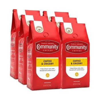Community Coffee | Coffee and Chicory Medium-Dark Roast, 12 Oz - 6 Pack,商家Macy's,价格¥458