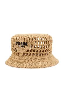 prada帽子, Prada | Prada - Women's Raffia Bucket Hat - Neutral - Moda Operandi商品图片 