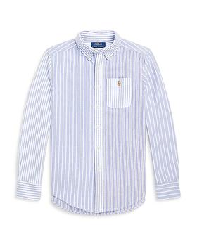 商品Boys' Striped Cotton Oxford Fun Shirt - Little Kid, Big Kid图片