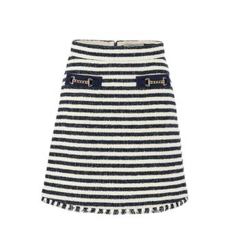 Marella | Marella Abbazia Stripe Tweed Skirt商品图片,7折