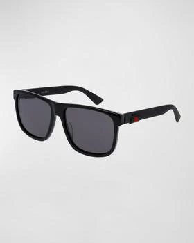 推荐Square Acetate Sunglasses, Black商品