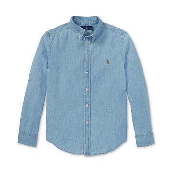 商品Ralph Lauren | 大童款全棉长袖衬衫,商家Macy's,价格¥402图片