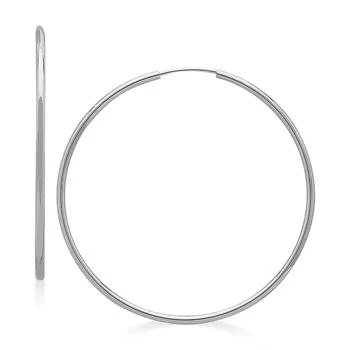 Macy's | Polished Continuous Hoop Earrings in 14k White Gold,商家Macy's,价格¥2789