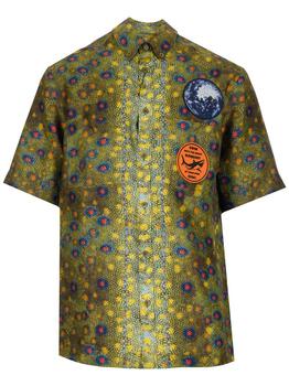 burberry短袖上海, Burberry | Burberry Graphic Appliqué Fish-Scale Short-Sleeve Shirt商品图片 4.7折