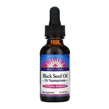 推荐Heritage Black Seed Oil with 3% Thymoquinone Pure & Cold Pressed, 1 Oz商品
