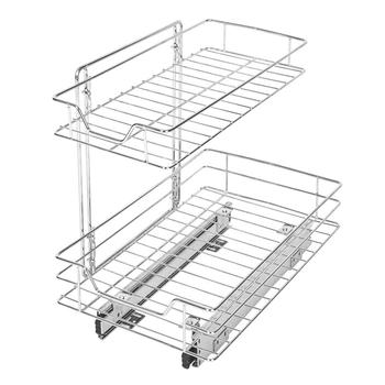 商品Smart Design | Medium 2-Tier Pull Out Cabinet Shelf, 14" x 18-32",商家Macy's,价格¥746图片