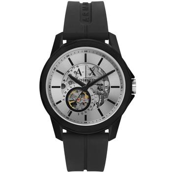 Armani Exchange | Men's Automatic in Black Case with Black Silicone Strap Watch, 44mm商品图片,