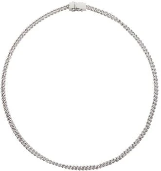 推荐Silver Thin Rounded Curb Chain Necklace商品