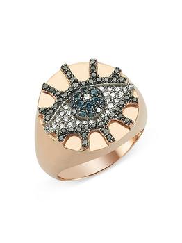 商品Bee Goddess | Eye Light 14K Rose Gold & Multicolor Diamond Ring,商家Saks Fifth Avenue,价格¥31490图片