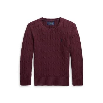 Ralph Lauren | Toddler and Little Boys Cable-Knit Cotton Sweater,商家Macy's,价格¥208