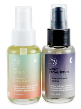 精华油, No. 3 Beauty | 2-Piece Day Facial Oil & Night Facial Serum Set商品图片 8.3折