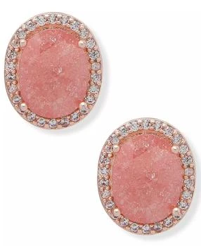 Lonna & Lilly | Gold-Tone Cubic Zirconia Oval Halo Stud Earrings,商家Macy's,价格¥94