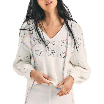 Love Stitch, Love Shack Fancy | Love Shack Fancy Womens Alder Knit Rainbow Stitch Hoodie商品图片 4.7折