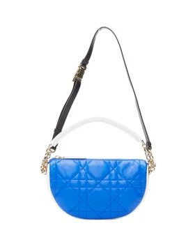 Dior | CHRISTIAN DIOR 2022 Vibe blue white cannage lambskin hobo shoulder bag 8.3折