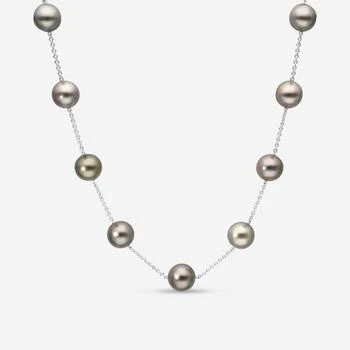 推荐Assael 18K White Gold, Tahitian Natural Color Pearl Collar Necklace N5020商品