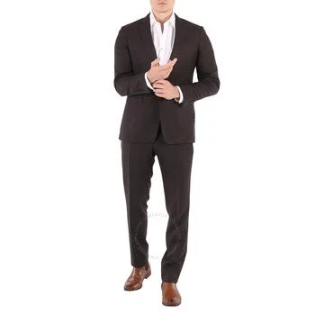 Burberry | Men's Dark Brown Slim Fit Puppytooth Check Wool Suit,商家Jomashop,价格¥7758
