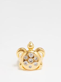 商品Timeless Pearly | Turtle crystal & gold-plated ring,商家MATCHESFASHION,价格¥1793图片