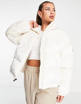 推荐Napapijri a-belay faux fur puffer jacket in white商品