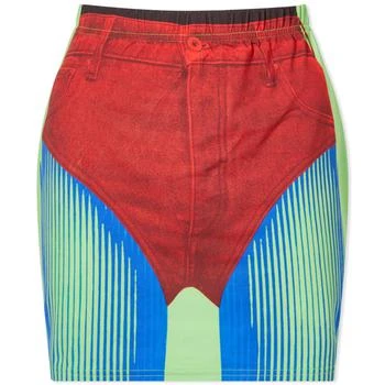 推荐Y-Project x Jean Paul Gaultier Trompe L'Oeil Janty Mini Skirt商品