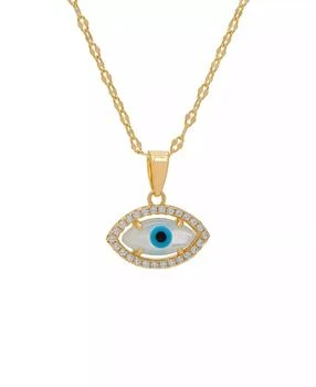 Macy's | Mother of Pearl and Cubic Zirconia Evil Eye Pendant,商家Macy's,价格¥441