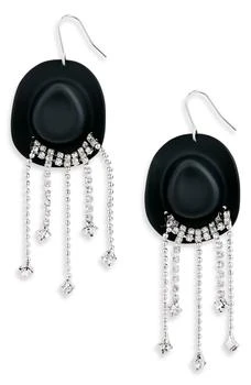 Leith | Crystal Cowboy Hat Earrings,商家Nordstrom Rack,价格¥72