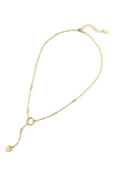 商品Rivka Friedman | 18K Yellow Gold Clad Lariat Necklace,商家Nordstrom Rack,价格¥718图片