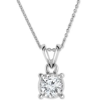 TruMiracle | Diamond 18" Pendant Necklace (1/2 ct. t.w.) in 14k White, Yellow, or Rose Gold,商家Macy's,价格¥2576