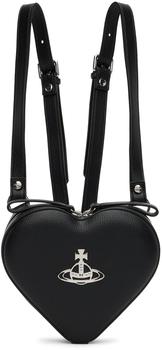 商品Vivienne Westwood | Black Mini Ella Heart Backpack,商家SSENSE,价格¥2562图片