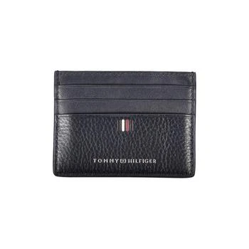Tommy Hilfiger | Tommy Hilfiger Sleek Blue Leather Card Holder with Contrast Details,商家Siebentaschen,价格¥424