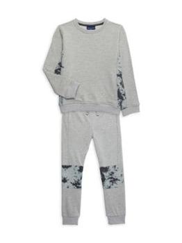 推荐Little Boy's & Boy's 2-Piece Hacci Sweatshirt & Joggers Set商品
