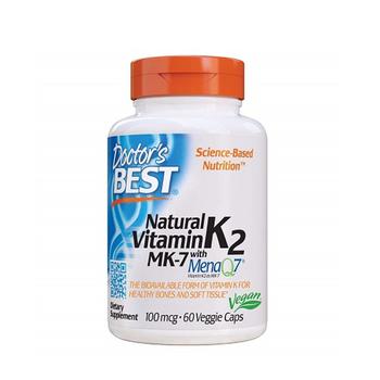 商品Doctors Best Vitamins | Doctors Best Natural Vitamin K2 MK-7 with MenaQ7 100 mcg Veggie Capssules, 60 Ea,商家MyOTCStore,价格¥91图片
