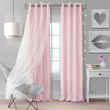 Elrene Home Fashions | Aurora Kids Room Darkening Layered Sheer Curtain Panel, 52" x 108",商家Bloomingdale's,价格¥395