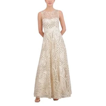 Eliza J | Petite Illusion-Yoke Sleeveless Gown,商家Macy's,价格¥2439
