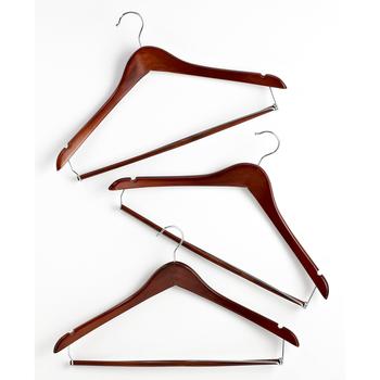 商品Suit Hangers, 6 Piece Set Contoured with Locking Bars图片
