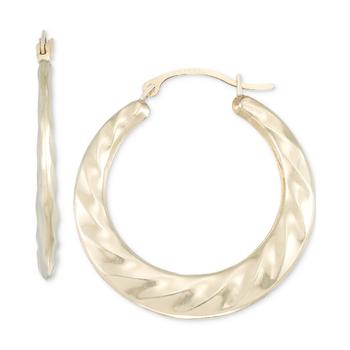 商品Macy's | Round Swirl Hoop Earrings in 10k Yellow Gold,商家Macy's,价格¥2690图片
