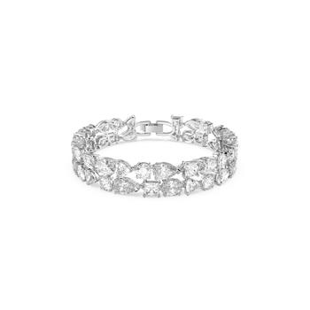 施华洛世奇手链直邮, Swarovski | Tennis deluxe bracelet mixed cuts white rhodium plated商品图片 