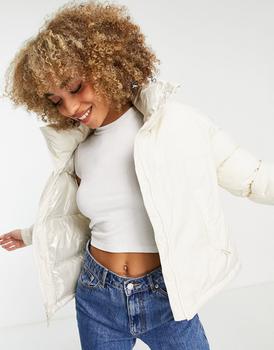 lakers衣服, Columbia | Columbia Pike Lake cropped puffer jacket in cream商品图片 4.5折