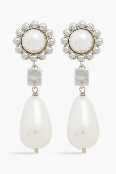 shrimps | Silver-tone faux pearl earrings,商家THE OUTNET US,价格¥320
