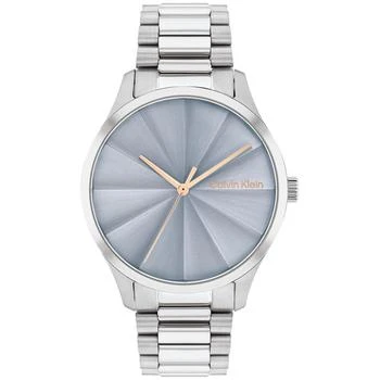 Calvin Klein | Unisex 3-Hand Silver-Tone Stainless Steel Bracelet Watch 35mm 