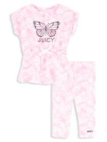 product Little Girl's 2-Piece Tie-Dye Top & Leggings Set image