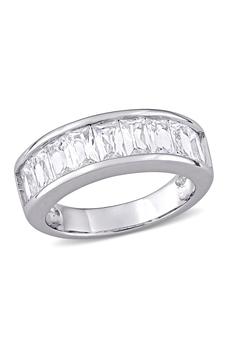 商品DELMAR | Sterling Silver Baguette Cut Created White Sapphire Ring,商家Nordstrom Rack,价格¥567图片